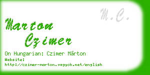marton czimer business card